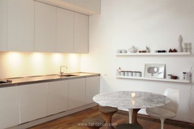 A'Court Place - kitchen,modern,floor - dark,floor - wooden