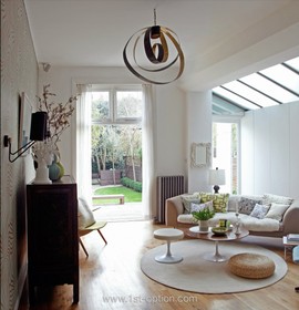 A'Court Place - floor - wooden,french doors,living room,modern,floor - light