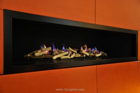 Addison Road - modern,fireplace - working,fireplace,dark colours
