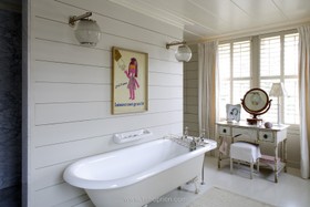 Annabel's House - bath -  roll top,period,bathroom,wood panneling