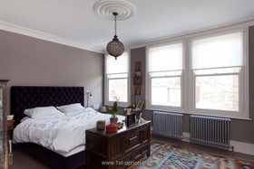 Archway - bedroom,floor - light,floor - wooden