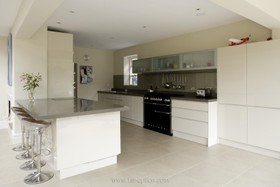 Audrey House - floor - light,floor - tiled,kitchen,kitchen island,modern,white space