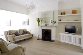 Audrey House - fireplace - working,fireplace,mirror