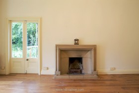 Austen House - fireplace,floor - dark,floor - wooden,minimalistic,period