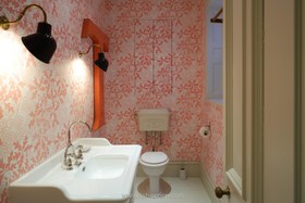 Bazeley House - bathroom,wallpaper