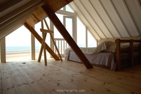 The Beach House - attic,floor - light,floor - wooden,views,wood panneling