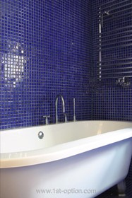 The Beach House - bath -  roll top,bathroom,bright colours,modern