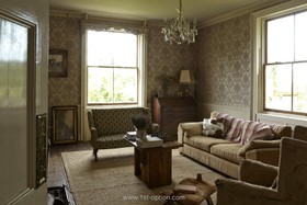 Belmont House - floor - dark,floor - wooden,living room,period,wallpaper
