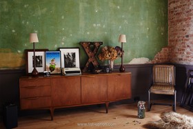 Belmont House - dark colours,floor - dark,floor - wooden,living room,quirky