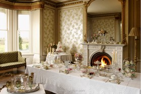 Belmont House - dark colours,dining room,fireplace,floor - dark,floor - wooden,mirror,period,piano,fireplace - working