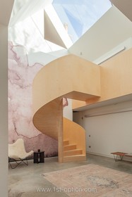 Birchwood House - modern,bathroom,floor - concrete,floor - light