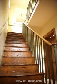 Bromley House - floor - dark,floor - wooden,staircase,period