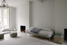 Chesterton Road - fireplace,floor - light,floor - wooden,living room,minimalistic,fireplace - working