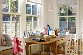 Coast House - wood panneling,floor - wooden,kitchen,floor - light