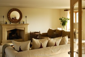 Coombe Farm - fireplace,fireplace - working,living room,mirror,period