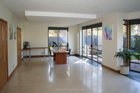 Etchingham Park - floor - tiled,dining room,floor - light,modern