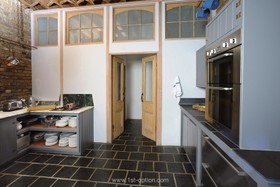 First Option Studio - floor - tiled,kitchen,floor - dark