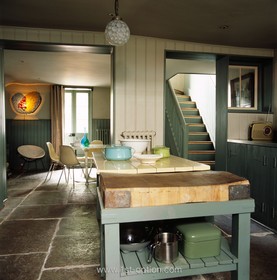 Fournier Street - floor - concrete,kitchen,floor - tiled,kitchen island,period,floor - dark