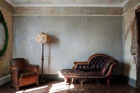 The House - wallpaper,antique furniture,chaise longue,shabby chic
