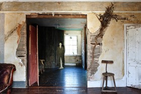 The House - distressed walls