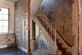 The House - staircase,distressed walls