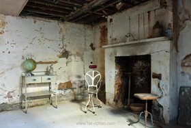 The House - floor - concrete,fireplace,derelict,distressed walls