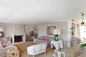 Limestone - living room,floor - carpet,fireplace - working