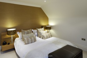 Littleworth - bedroom,dark colours,floor - carpet,floor - light,modern