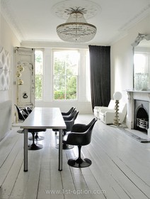 Lordship Park - mirror,floor - wooden,opulent,retro/vintage,quirky,dining room,fireplace,floor - light