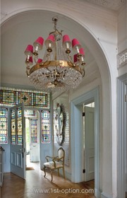 Mapesbury Road - antique furniture,bright colours,floor - wooden,hallway,period