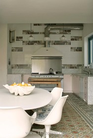 Mapesbury Road - floor - tiled,kitchen,retro/vintage