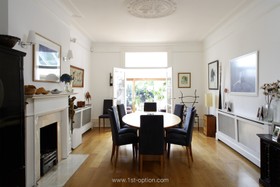 Marsham Place - floor - wooden,modern,dining room,fireplace