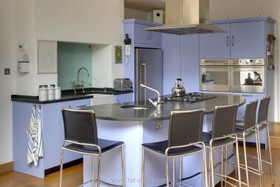 Marsham Place - bright colours,floor - wooden,kitchen,kitchen island,modern