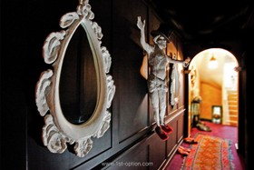 Mile End Road - dark colours,hallway,mirror