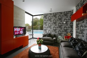 Millbrae - bright colours,living room,modern,wallpaper