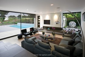 Millbrae - living room,modern