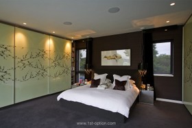 Millbrae - bedroom,dark colours,floor - carpet,modern