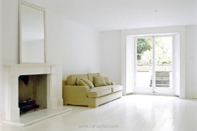 New Cross - fireplace,floor - light,floor - wooden,french doors,living room,period,minimalistic