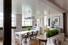 Nile Street - dining room,exposed brick