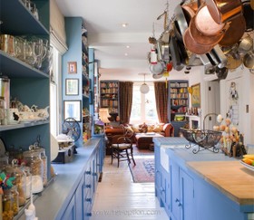 The Oval - bright colours,floor - wooden,kitchen,kitchen island,floor - light,period,quirky