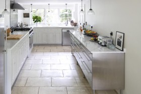 Petersham Common - floor - light,floor - tiled,kitchen,metallic,modern