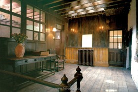 Princelet Street - floor - dark,floor - wooden,hallway,period,wood panneling