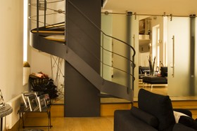 River House - staircase,staircase - spiral,modern