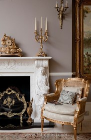 Rococo - antique furniture,fireplace,period