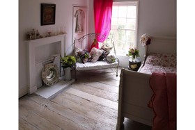 Rose Villa - antique bed,bedroom,floor - wooden,shabby chic,floor - light