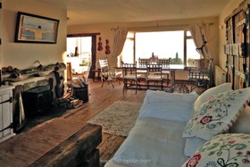 Seascape - fireplace - working,fireplace,floor - light,floor - wooden,living room