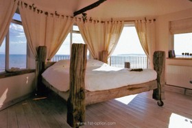 Seascape - beach house,bedroom,floor - light,floor - wooden,quirky,views