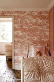 Southgate - antique bed,period,children's bedroom,wallpaper