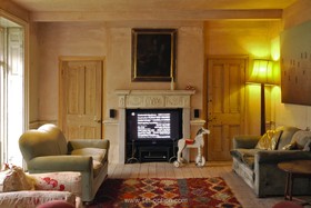 Upper Mall - fireplace,floor - light,floor - wooden,living room,mirror