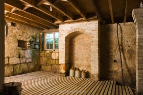 Walnuts Farm - distressed walls,exposed brick,floor - wooden